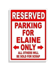 Personalized Parking Sign Wall Decal Metal Sign No Parking Customized for Elaine