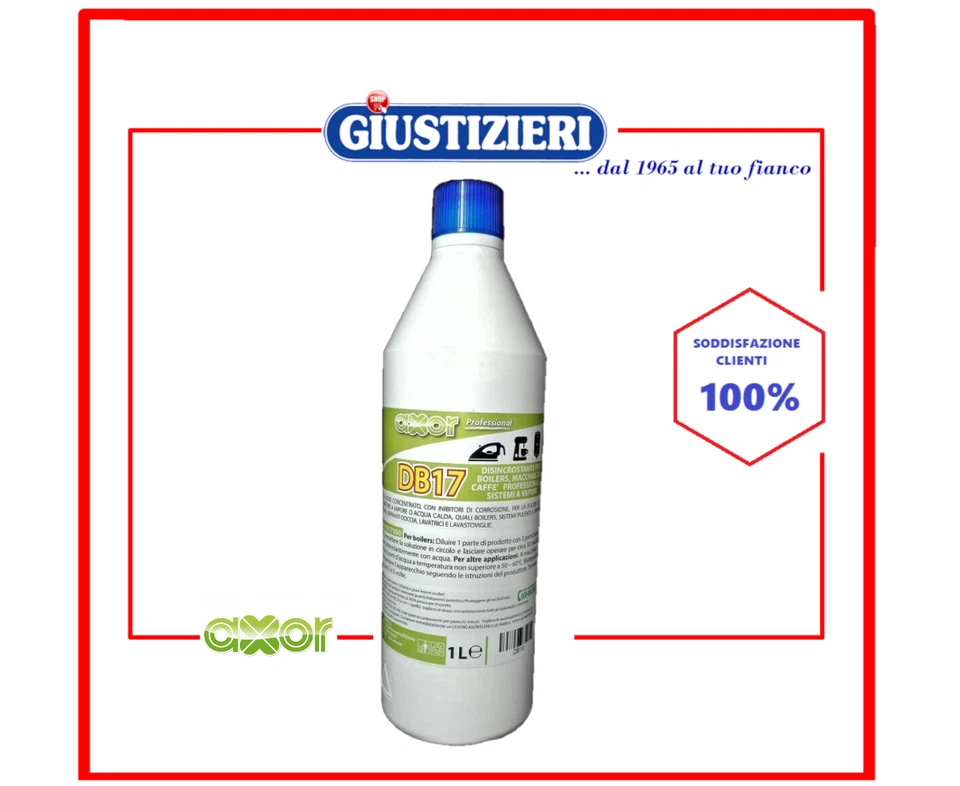 DB17 AXOR 1 LITRO DISINCROSTANTE PER BOILERS MACCHINE CAFFE' E SISTEMI A VAPORE