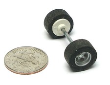 1pc Aurora AFX Magnatraction HO Trucking DeepDish Rear White WHEELS TIRES Axle