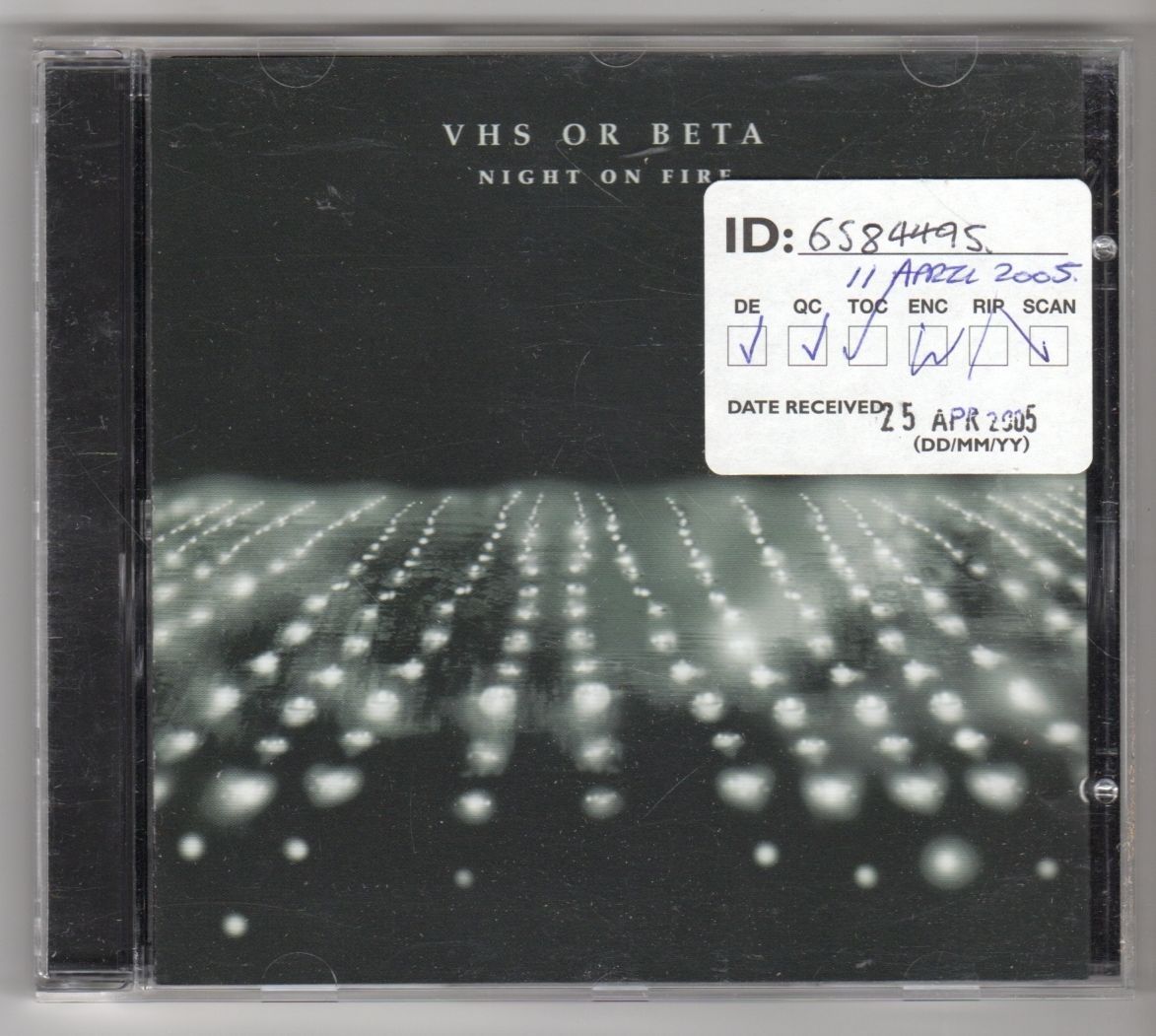 (GL669) VHS Or Beta, Night On Fire - 2004 CD