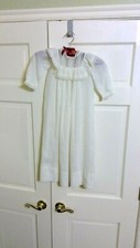 Vintage Christening Dress / Gown White Baptiste