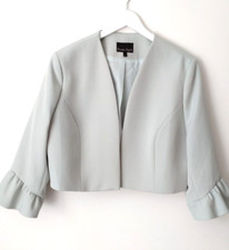 Phase Eight * Size 18 Eau De Nil Inez Frill Cuff Occasion Jacket Rrp £110