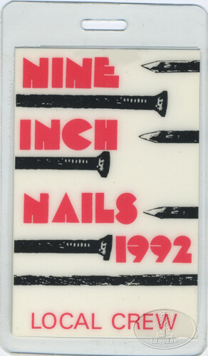 NINE INCH NAILS 1992 LAMINATED BACKSTAGE PASS NIN | eBay