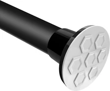 Tension Curtain Rod 102-120 Inch, No Drilling Adjustable Non-Slip Telescoping