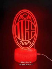 Lampada Plexiglass  Calcio e Nome Personalizzato Luce LED Camera  seria  A