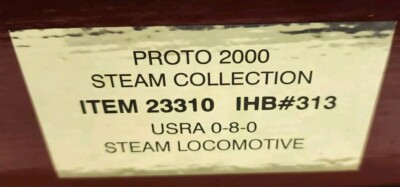 Life-Like Proto 2000 USRA 0-8-0 Steam Locomotive IHB #313 | eBay