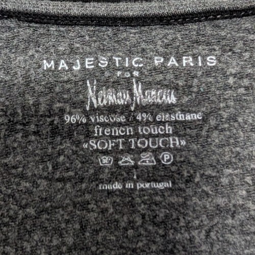 Majestic Paris Neiman Marcus Soft Touch Womens Size 1/ XS Stripe Black Oversized - Picture 4 of 9