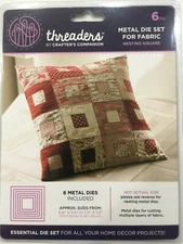 Crafters Companion Threaders NESTING SQUARE DIES FOR FABRIC 670454 New