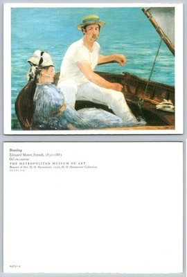 Edouard Manet Boating Painting Postcard Metropolitan Museum of Art
