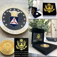 U S AIR FORCE AUXILIARY CIVIL AIR PATROL Challenge Coin With Special Velvet Case
