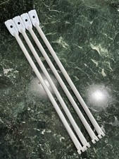16in Wire Shelf Support Brackets for 12in Deep Closet Shelving 4 Pc White Metal