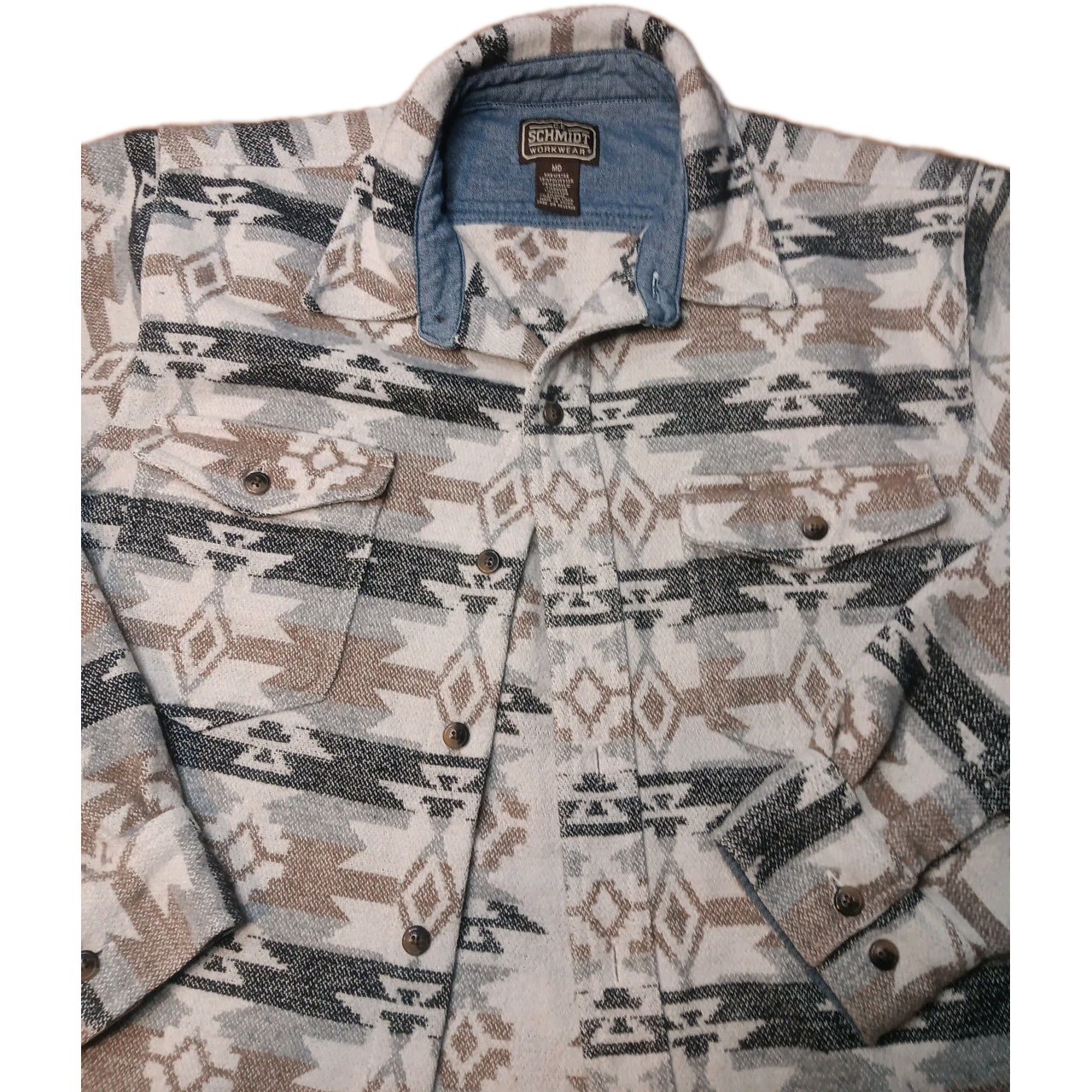 Schmidt Workwear Button Down  Aztec Southwest Bla… - image 1