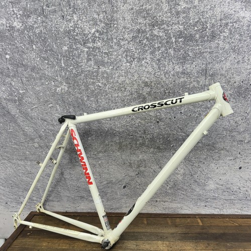 Vintage Schwinn Crosscut Frame 51cm 20in White Lugged CRMO Gravel CX 700c 130mm