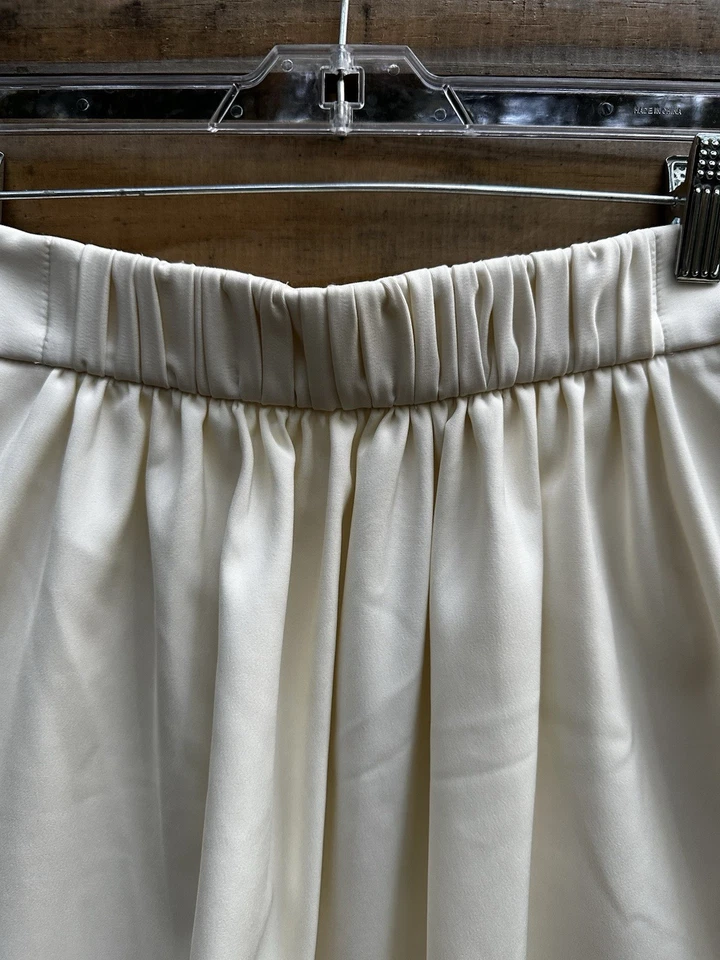 Falda cintura ajustada TIBI seda Faille color crema talla 00 **¡Al por menor $450!!! Foto 2 de 4