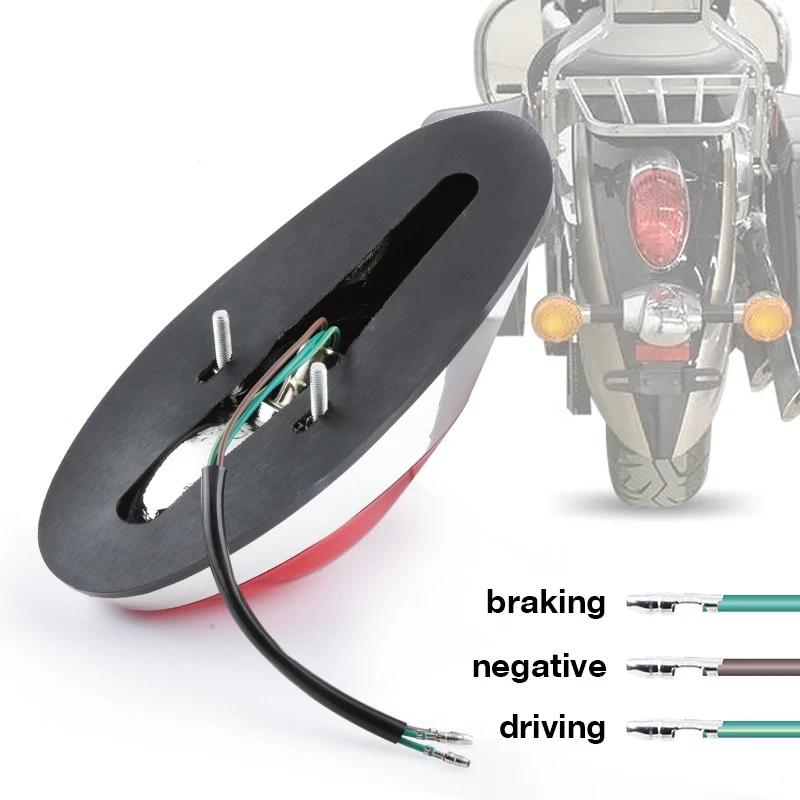 Luz de freno trasera DRL para motocicleta para Kawasaki Vulcan 900 VN900 800 1500 1600 Foto 3 de 4