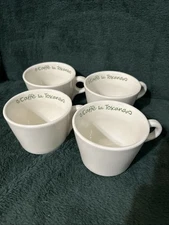 TOSCANA CUP, Mug 10 Oz - “Caffe La Toscana” Set Of 4