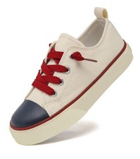 Toddler Cushioned Canvas Slip On Sneakers Beige