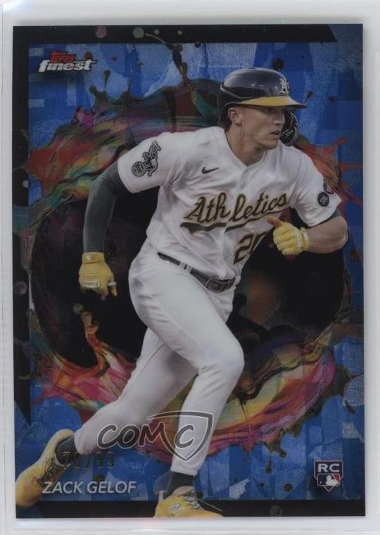 2024 Topps Finest Rare Blue Refractor /99 Zack Gelof #284 Rookie RC 6o3