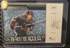 2023-24 UD Credentials #199 Logan Cooley Debut Ticket Access Horizontal #/199 RC