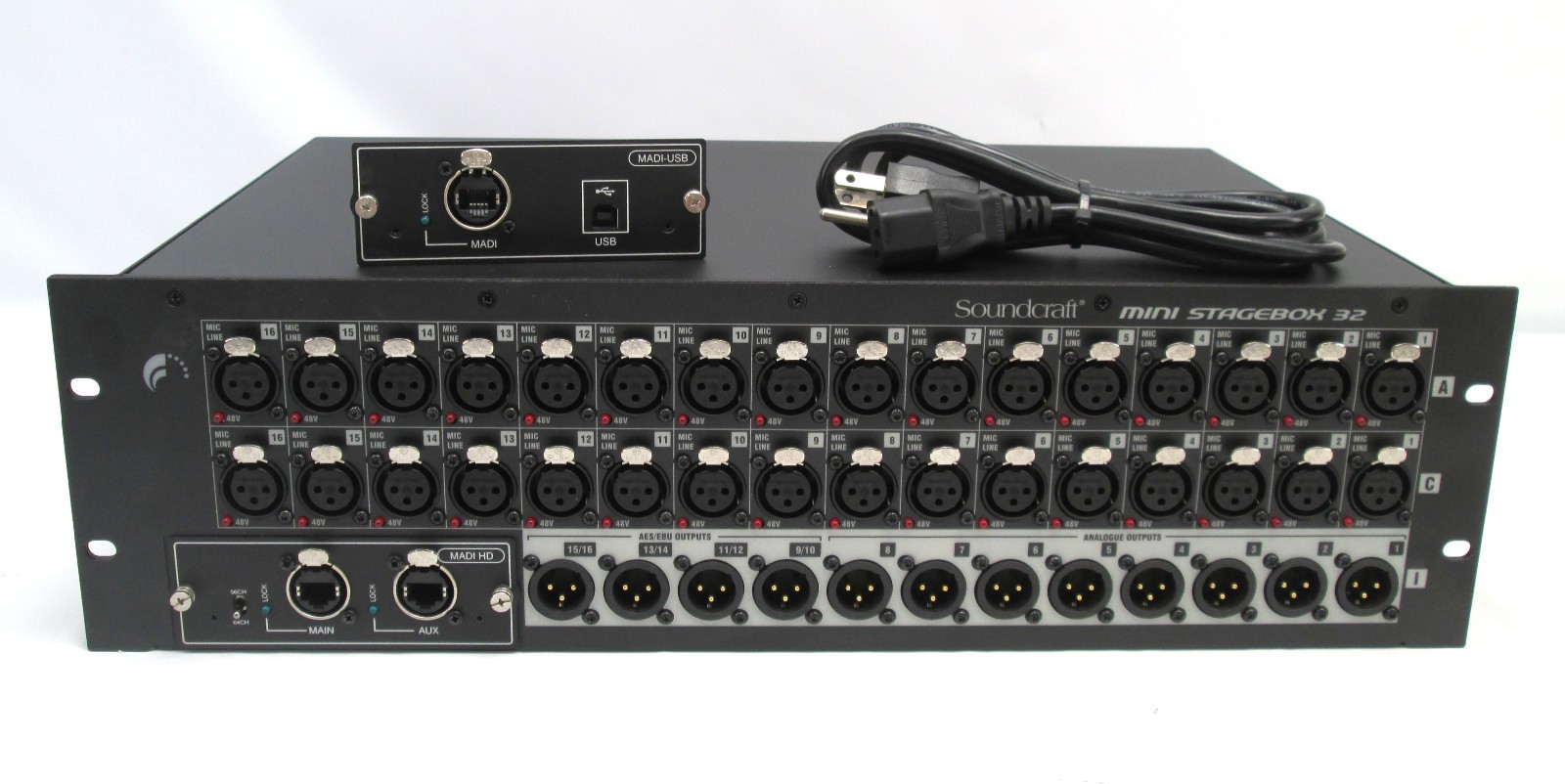 Soundcraft Mini Stagebox 32 MSB-32 32-Channel 32x16 Digital Stagebox   MADI Card