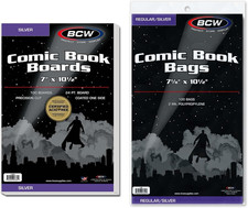 Resealable Silver Age Comic Bags and Backing Boards, 100 Count Each