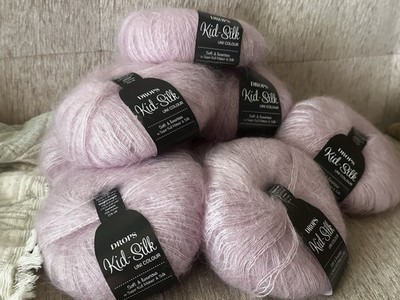 Drops Kids Silk Yarn Lot 03 Light Pink-8 Balls