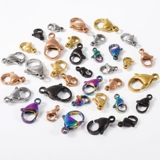 Stainless steel lobster buckle DIY jewelry bracelet necklace connecting 24PCS