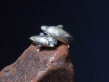1 Sterling Silver Dolphin Ring - Choice of 2 or 3 Dolphins - Size 6  4770