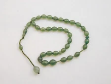 Antique Green Masqood ? Stone Jade Tasbih Muslim Islamic Prayer Beads