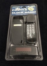 Conair Phone Clock AM/FM Radio Black TCRCB10BK Hearing Aid Compatable NEW Sealed