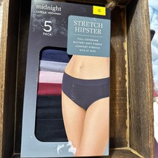 Carole Hochman Women's 5-Pack Full Coverage Stretch Hipster, Multicolor, S