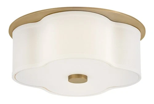 Hinkley Lighting 46441 Delaney 2 Light 14"W Flush Mount Drum - Brass - Picture 1 of 9