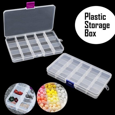 1/2 Stck. Aufbewahrungsbox Kunststoff Verstellbares Fach Handwerk Organizer Perlen Etui