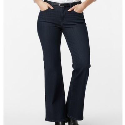 Editor Women's Jeans Size 2L Dark Wash Wide Leg Denim  Flattering Fit Express