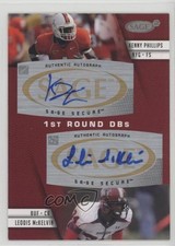 2008 SAGE Squared Dual Auto Kenny Phillips Leodis McKelvin #A-55 Auto 0af