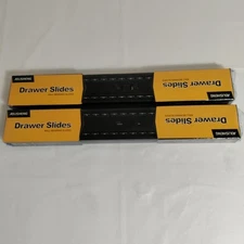 Two(2) Aolisheng Heavy Duty Drawer Slides Full Extension 20" Black New