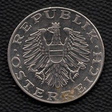 1981 Austria 10 Schilling Coat of Arms Eagle Copper-Nickel Coin