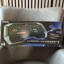 saitek cyborg Keyboard  Tri-color Backlighting Cyborg Keys Vintage New
