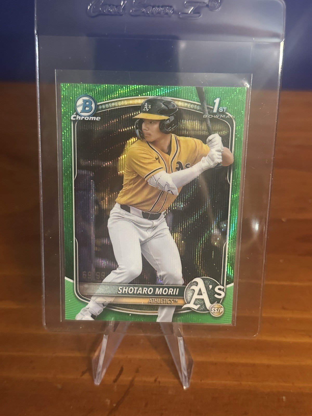 2025 Bowman Chrome Shotaro Morii Green Wave /99 Bowman 1st - Athletics Prospect