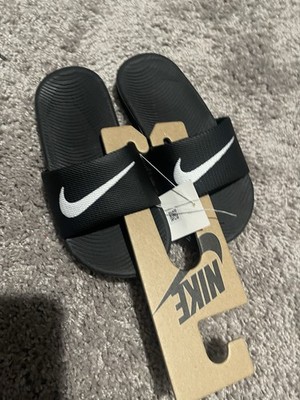 *NEW* Little/Big Kids' NIKE KAWA SLIDES BLACK Sz 12C