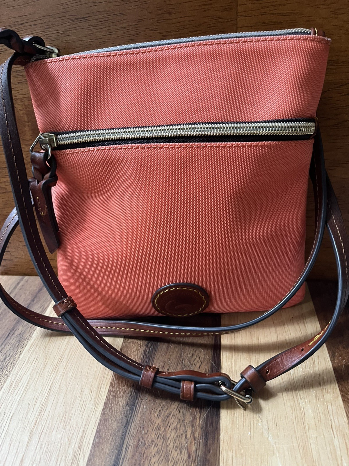 Dooney & Bourke Coral Orange Nylon Crossbody Bag