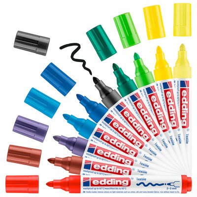 Edding 4500 Textilmarker Textil Marker T-Shirt Stoff Waschfest Wäschemarker