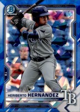 2021 Bowman Chrome Draft Sapphire #BDC100 Heriberto Hernandez Card