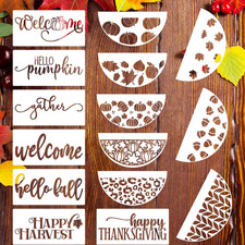 Fall Stencils for Crafts Reusable 12" Fall Stencils for Painting Wood Signs