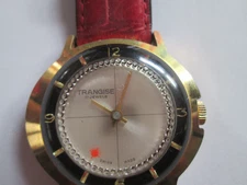 TRANGISE WATCH 17 JEWELS RED DOT SECOND MECHANICAL MOVEMENT RUNNING