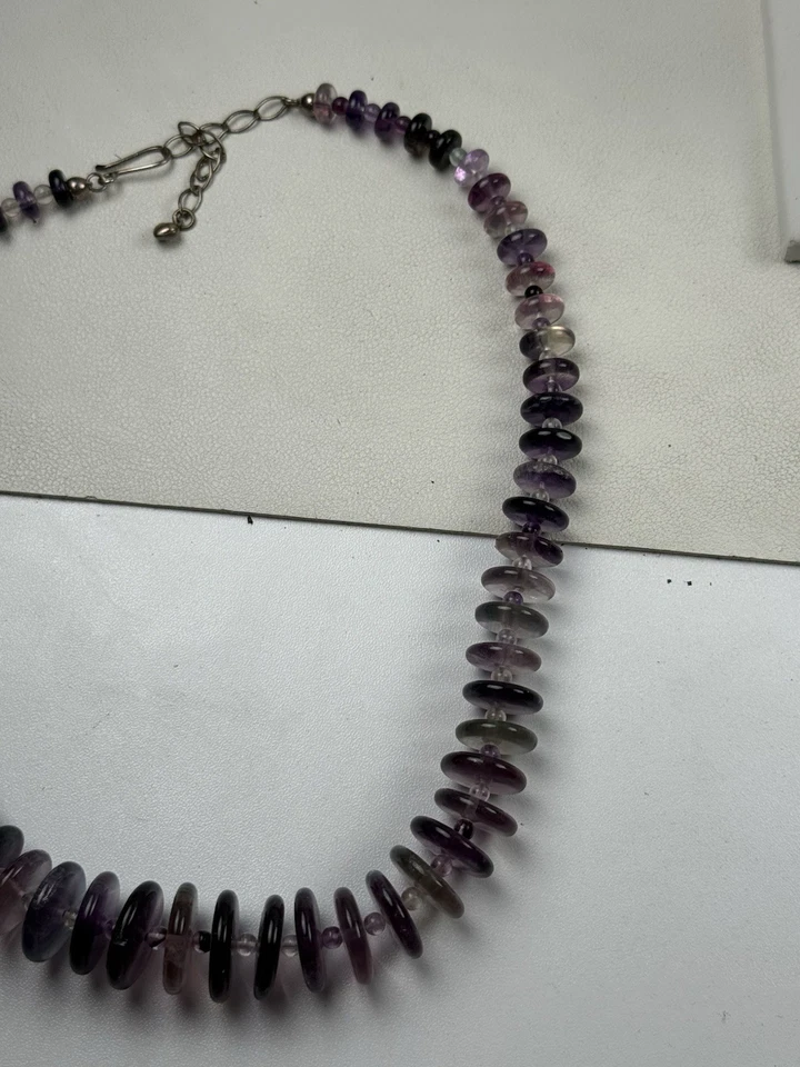 "Collar DTR Jay King discos de amatista graduados plata esterlina broche 20""+" Foto 3 de 4