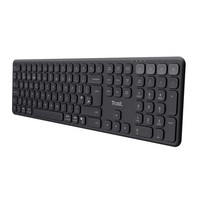 Trust Vaiya Wireless Keyboard Bluetooth + 2.4 Ghz Qwerty Uk Layout, Multi-Device