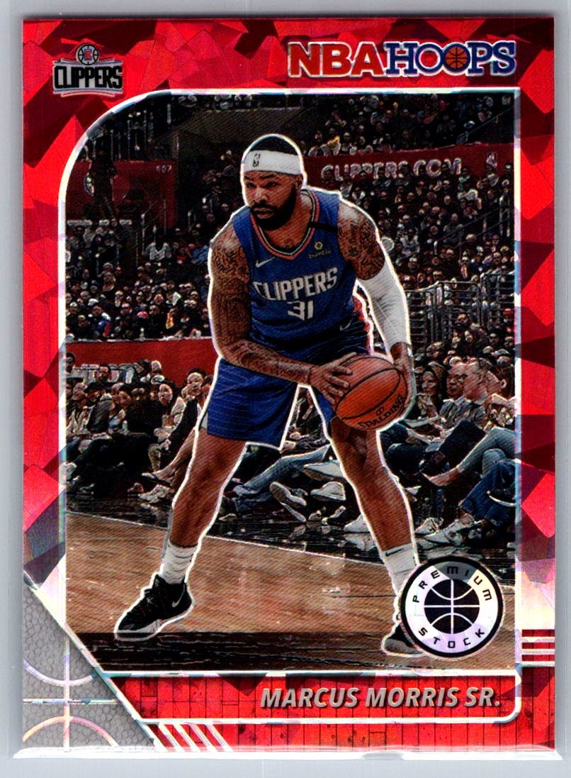2019-20 Hoops Premium Stock Marcus Morris Sr. Prizms Red Cracked Ice #261