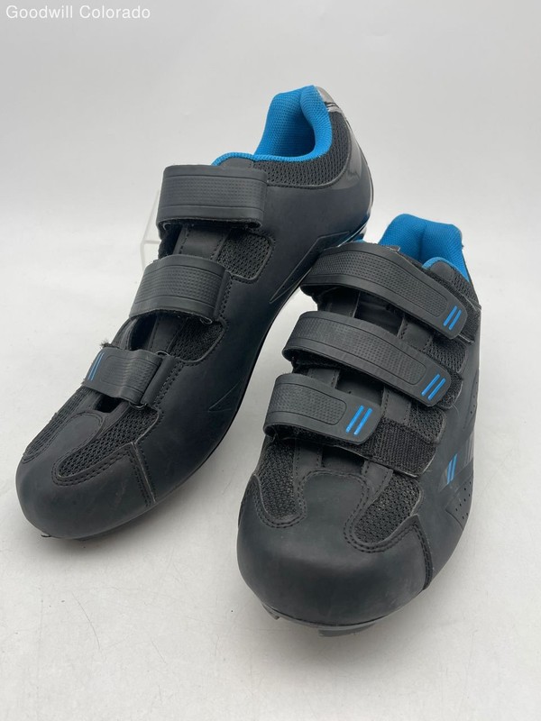 Tommaso Womens Pista 100 Black Blue Adjustable Cycling Sneaker Shoes Size EU 42