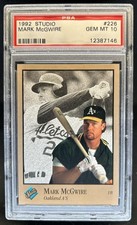 1992 Leaf Studio Mark McGwire #226 Athletics PSA 10 GEM MINT